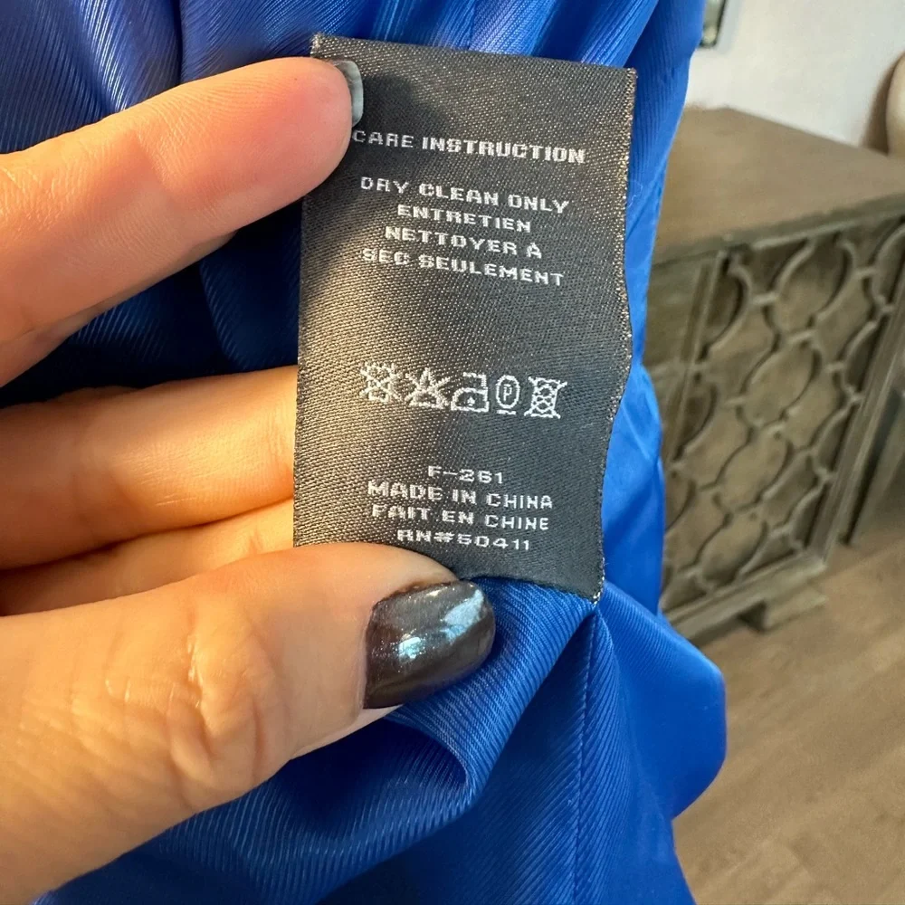 Vince Camuto waist length blue trench coat